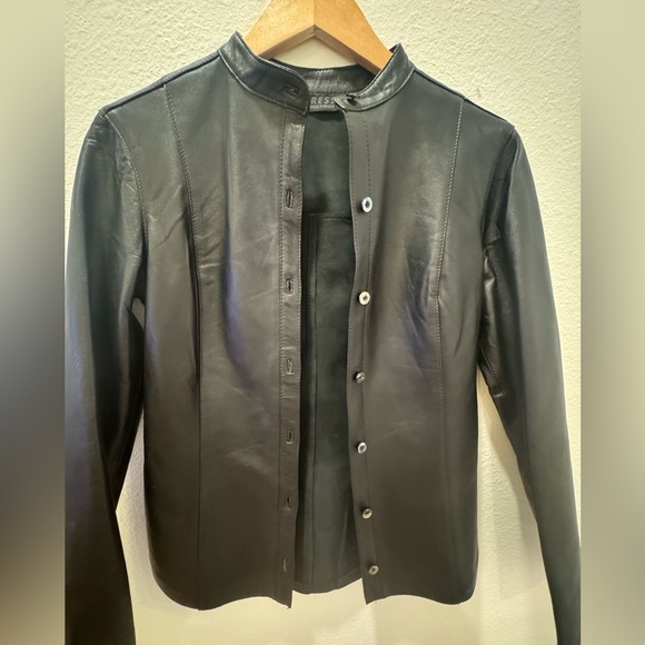 Express Dark Leather Jacket - Picture 5 of 10